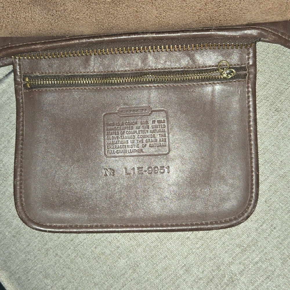 Coach Black Leather Messenger Crossbody with Brass Hardware - Picture 11 of 13